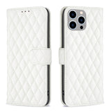 Diamond Lattice Wallet Flip Leather Phone Case, For iPhone 16, For iPhone 15 Pro Max, For iPhone 15 Pro, For iPhone 15 Plus, For iPhone 15