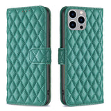 Diamond Lattice Wallet Flip Leather Phone Case, For iPhone 16, For iPhone 15 Pro Max, For iPhone 15 Pro, For iPhone 15 Plus, For iPhone 15