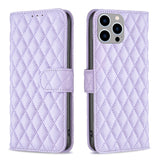 Diamond Lattice Wallet Flip Leather Phone Case, For iPhone 16, For iPhone 15 Pro Max, For iPhone 15 Pro, For iPhone 15 Plus, For iPhone 15