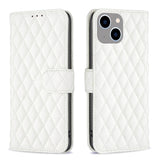 Diamond Lattice Wallet Flip Leather Phone Case, For iPhone 16, For iPhone 15 Pro Max, For iPhone 15 Pro, For iPhone 15 Plus, For iPhone 15