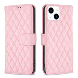 Diamond Lattice Wallet Flip Leather Phone Case, For iPhone 16, For iPhone 15 Pro Max, For iPhone 15 Pro, For iPhone 15 Plus, For iPhone 15