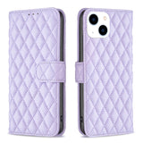 Diamond Lattice Wallet Flip Leather Phone Case, For iPhone 16, For iPhone 15 Pro Max, For iPhone 15 Pro, For iPhone 15 Plus, For iPhone 15