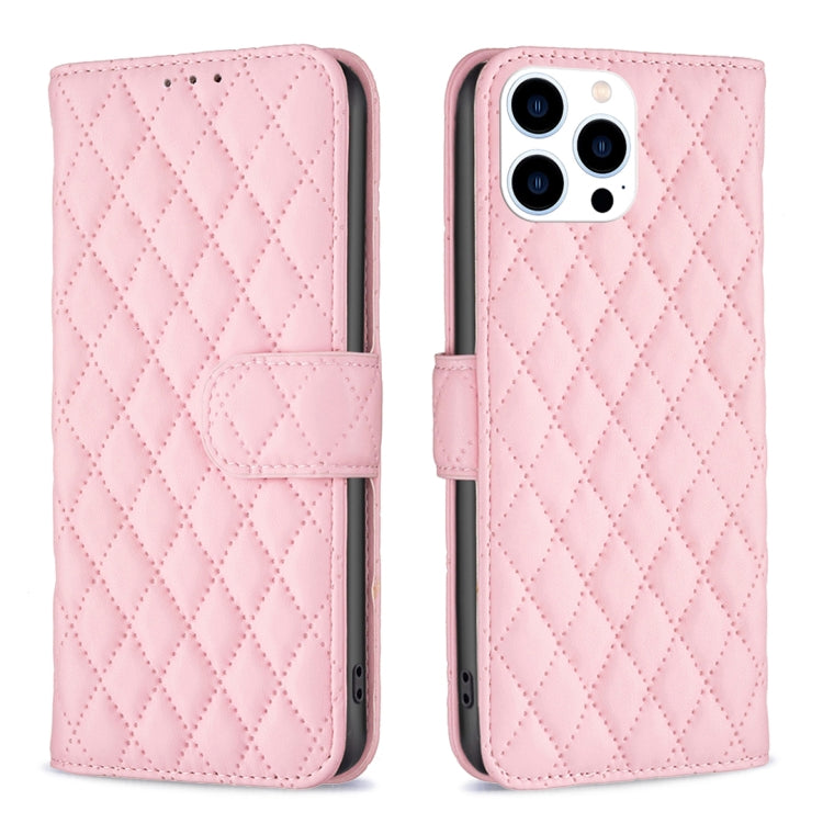 Diamond Lattice Wallet Flip Leather Phone Case, For iPhone 17e / 16e, For iPhone 17 Pro Max, For iPhone 17 Pro, For iPhone 17, For iPhone Air, For iPhone 16 Pro Max, For iPhone 16 Pro, For iPhone 16 Plus