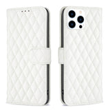 Diamond Lattice Wallet Flip Leather Phone Case, For iPhone 17e / 16e, For iPhone 17 Pro Max, For iPhone 17 Pro, For iPhone 17, For iPhone Air, For iPhone 16 Pro Max, For iPhone 16 Pro, For iPhone 16 Plus