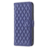 Diamond Lattice Wallet Flip Leather Phone Case, For iPhone 16, For iPhone 15 Pro Max, For iPhone 15 Pro, For iPhone 15 Plus, For iPhone 15