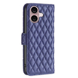 Diamond Lattice Wallet Flip Leather Phone Case, For iPhone 16, For iPhone 15 Pro Max, For iPhone 15 Pro, For iPhone 15 Plus, For iPhone 15
