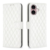 Diamond Lattice Wallet Flip Leather Phone Case, For iPhone 16, For iPhone 15 Pro Max, For iPhone 15 Pro, For iPhone 15 Plus, For iPhone 15