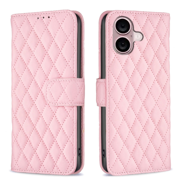 Diamond Lattice Wallet Flip Leather Phone Case, For iPhone 16, For iPhone 15 Pro Max, For iPhone 15 Pro, For iPhone 15 Plus, For iPhone 15