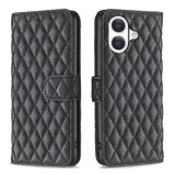 Diamond Lattice Wallet Flip Leather Phone Case, For iPhone 17e / 16e, For iPhone 17 Pro Max, For iPhone 17 Pro, For iPhone 17, For iPhone Air, For iPhone 16 Pro Max, For iPhone 16 Pro, For iPhone 16 Plus