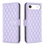 Diamond Lattice Wallet Flip Leather Phone Case, For iPhone 17e / 16e, For iPhone 17 Pro Max, For iPhone 17 Pro, For iPhone 17, For iPhone Air, For iPhone 16 Pro Max, For iPhone 16 Pro, For iPhone 16 Plus