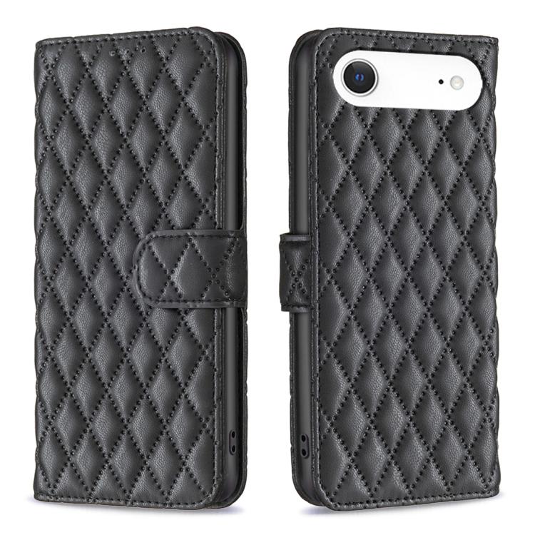 Diamond Lattice Wallet Flip Leather Phone Case, For iPhone 17e / 16e, For iPhone 17 Pro Max, For iPhone 17 Pro, For iPhone 17, For iPhone Air, For iPhone 16 Pro Max, For iPhone 16 Pro, For iPhone 16 Plus
