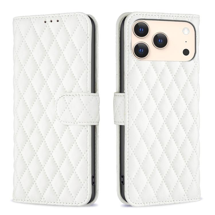 Diamond Lattice Wallet Flip Leather Phone Case, For iPhone 17e / 16e, For iPhone 17 Pro Max, For iPhone 17 Pro, For iPhone 17, For iPhone Air, For iPhone 16 Pro Max, For iPhone 16 Pro, For iPhone 16 Plus