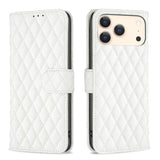 Diamond Lattice Wallet Flip Leather Phone Case, For iPhone 18 Pro/17 Pro, For iPhone 18 Pro Max/17 Pro Max, For iPhone 17e / 16e, For iPhone 17, For iPhone Air, For iPhone 16 Pro Max, For iPhone 16 Pro, For iPhone 16 Plus