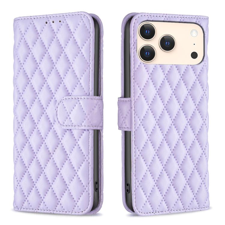 Diamond Lattice Wallet Flip Leather Phone Case, For iPhone 18 Pro/17 Pro, For iPhone 18 Pro Max/17 Pro Max, For iPhone 17e / 16e, For iPhone 17, For iPhone Air, For iPhone 16 Pro Max, For iPhone 16 Pro, For iPhone 16 Plus