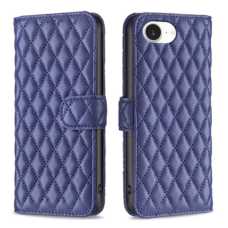 Diamond Lattice Wallet Flip Leather Phone Case, For iPhone 17e / 16e, For iPhone 17 Pro Max, For iPhone 17 Pro, For iPhone 17, For iPhone Air, For iPhone 16 Pro Max, For iPhone 16 Pro, For iPhone 16 Plus