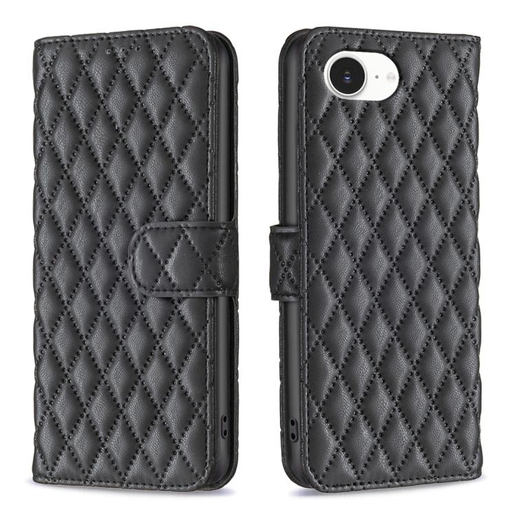 Diamond Lattice Wallet Flip Leather Phone Case, For iPhone 17e / 16e, For iPhone 17 Pro Max, For iPhone 17 Pro, For iPhone 17, For iPhone Air, For iPhone 16 Pro Max, For iPhone 16 Pro, For iPhone 16 Plus