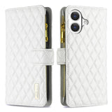 Diamond Lattice Zipper Wallet Leather Flip Phone Case, For iPhone 18 Pro/17 Pro, For iPhone 18 Pro Max/17 Pro Max, For iPhone 17, For iPhone 17 Air, For iPhone 16 Pro Max, For iPhone 16 Pro, For iPhone 16 Plus, For iPhone 16