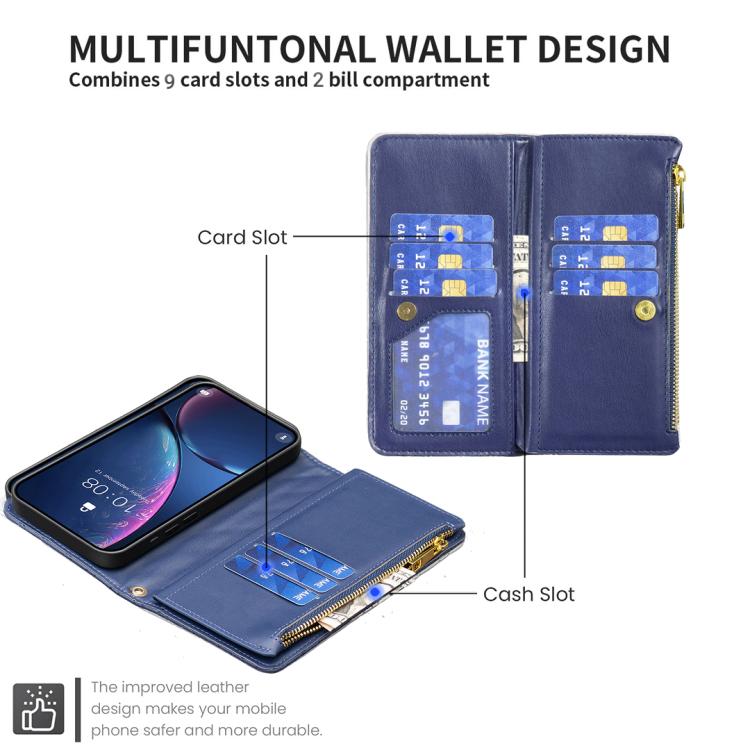 Diamond Lattice Zipper Wallet Leather Flip Phone Case, For iPhone 17 Pro Max, For iPhone 17 Pro, For iPhone 17, For iPhone Air, For iPhone 16 Pro Max, For iPhone 16 Pro, For iPhone 16 Plus, For iPhone 16