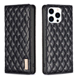 Diamond Lattice Magnetic Leather Flip Phone Case, For iPhone 17 Pro Max, For iPhone 17 Pro, For iPhone 17, For iPhone Air, For iPhone 16 Pro Max, For iPhone 16 Pro, For iPhone 16 Plus, For iPhone 16