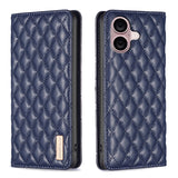 Diamond Lattice Magnetic Leather Flip Phone Case, For iPhone 17 Pro Max, For iPhone 17 Pro, For iPhone 17, For iPhone Air, For iPhone 16 Pro Max, For iPhone 16 Pro, For iPhone 16 Plus, For iPhone 16