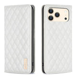 Diamond Lattice Magnetic Leather Flip Phone Case, For iPhone 18 Pro/17 Pro, For iPhone 18 Pro Max/17 Pro Max, For iPhone 17, For iPhone 17 Air, For iPhone 16 Pro Max, For iPhone 16 Pro, For iPhone 16 Plus, For iPhone 16