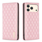 Diamond Lattice Magnetic Leather Flip Phone Case, For iPhone 18 Pro/17 Pro, For iPhone 18 Pro Max/17 Pro Max, For iPhone 17, For iPhone 17 Air, For iPhone 16 Pro Max, For iPhone 16 Pro, For iPhone 16 Plus, For iPhone 16