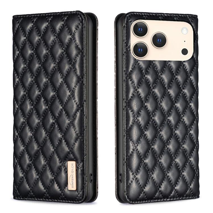 Diamond Lattice Magnetic Leather Flip Phone Case, For iPhone 17 Pro Max, For iPhone 17 Pro, For iPhone 17, For iPhone Air, For iPhone 16 Pro Max, For iPhone 16 Pro, For iPhone 16 Plus, For iPhone 16