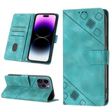 Skin-feel Embossed Leather Phone Case, For iPhone 16, For iPhone 15 Pro Max, For iPhone 15 Pro, For iPhone 15 Plus, For iPhone 15, For iPod Touch 7 / 6 / 5