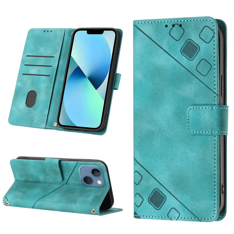 Skin-feel Embossed Leather Phone Case, For iPhone 16, For iPhone 15 Pro Max, For iPhone 15 Pro, For iPhone 15 Plus, For iPhone 15, For iPod Touch 7 / 6 / 5