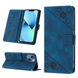Skin-feel Embossed Leather Phone Case, For iPhone 16, For iPhone 15 Pro Max, For iPhone 15 Pro, For iPhone 15 Plus, For iPhone 15, For iPod Touch 7 / 6 / 5