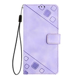 Skin-feel Embossed Leather Phone Case, For iPhone 16, For iPhone 15 Pro Max, For iPhone 15 Pro, For iPhone 15 Plus, For iPhone 15, For iPod Touch 7 / 6 / 5