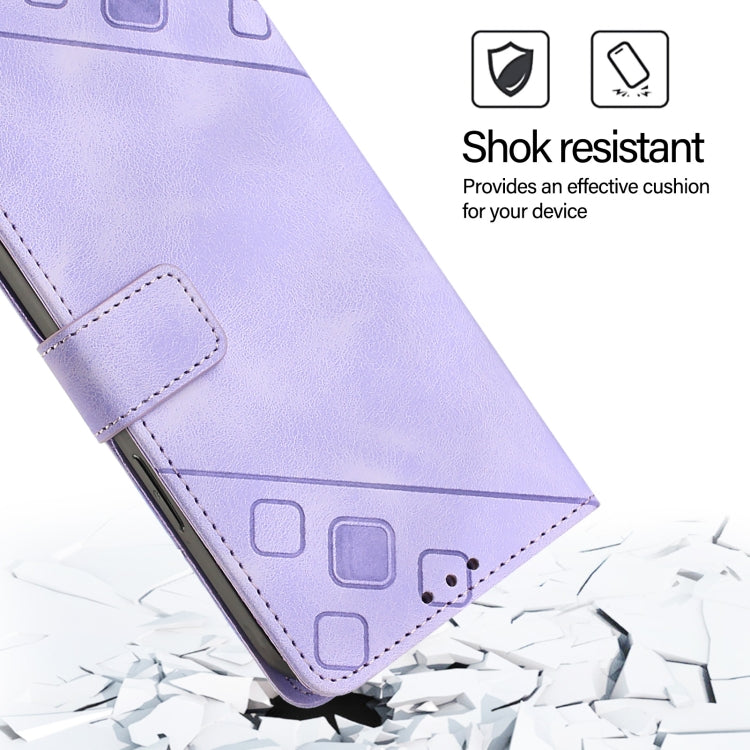 Skin-feel Embossed Leather Phone Case, For iPhone 16, For iPhone 15 Pro Max, For iPhone 15 Pro, For iPhone 15 Plus, For iPhone 15, For iPod Touch 7 / 6 / 5