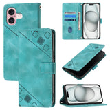 Skin-feel Embossed Leather Phone Case, For iPhone 16, For iPhone 15 Pro Max, For iPhone 15 Pro, For iPhone 15 Plus, For iPhone 15, For iPod Touch 7 / 6 / 5