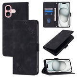 Skin-feel Embossed Leather Phone Case, For iPhone 16, For iPhone 15 Pro Max, For iPhone 15 Pro, For iPhone 15 Plus, For iPhone 15, For iPod Touch 7 / 6 / 5