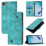 Skin-feel Embossed Leather Phone Case, For iPhone 16, For iPhone 15 Pro Max, For iPhone 15 Pro, For iPhone 15 Plus, For iPhone 15, For iPod Touch 7 / 6 / 5