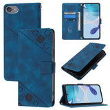 Skin-feel Embossed Leather Phone Case, For iPhone 16, For iPhone 15 Pro Max, For iPhone 15 Pro, For iPhone 15 Plus, For iPhone 15, For iPod Touch 7 / 6 / 5