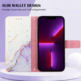 PT003 Marble Pattern Flip Leather Phone Case, For iPhone 15 Pro Max, For iPhone 15 Pro, For iPhone 15 Plus, For iPhone 15, For iPod Touch 7 / 6 / 5