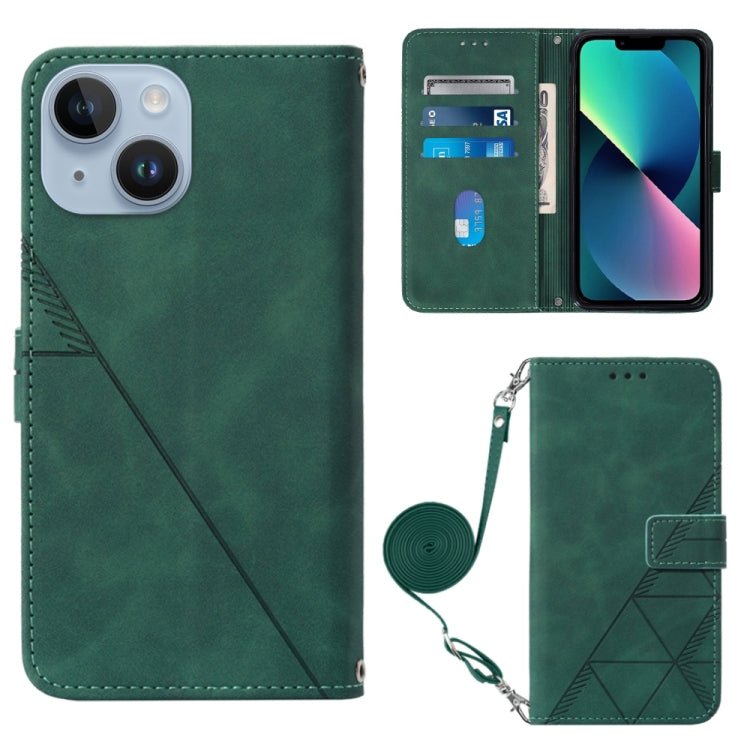 Crossbody 3D Embossed Flip Leather Phone Case, For iPhone 16, For iPhone 15 Pro Max, For iPhone 15 Pro, For iPhone 15 Plus, For iPhone 15, For iPod Touch 7 / 6 / 5