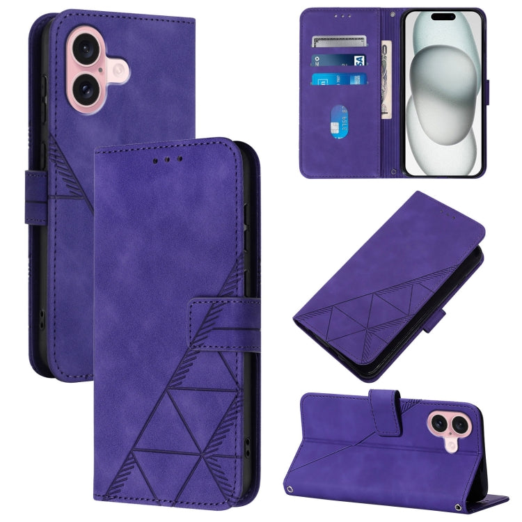 Crossbody 3D Embossed Flip Leather Phone Case, For iPhone 16, For iPhone 15 Pro Max, For iPhone 15 Pro, For iPhone 15 Plus, For iPhone 15, For iPod Touch 7 / 6 / 5