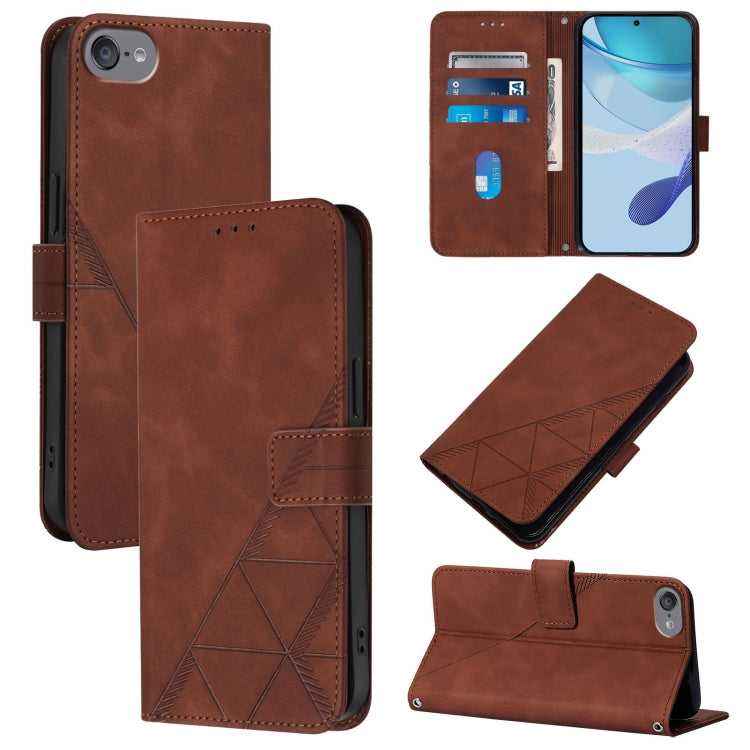 Crossbody 3D Embossed Flip Leather Phone Case, For iPhone 16, For iPhone 15 Pro Max, For iPhone 15 Pro, For iPhone 15 Plus, For iPhone 15, For iPod Touch 7 / 6 / 5
