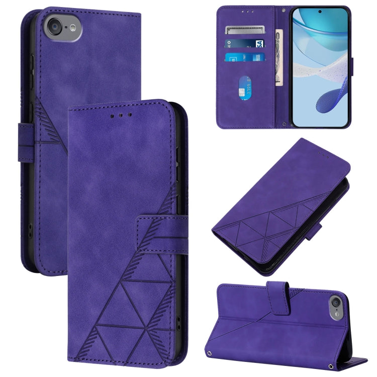 Crossbody 3D Embossed Flip Leather Phone Case, For iPhone 16, For iPhone 15 Pro Max, For iPhone 15 Pro, For iPhone 15 Plus, For iPhone 15, For iPod Touch 7 / 6 / 5