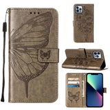 Embossed Butterfly Leather Phone Case, For iPhone 16 Pro, For iPhone 16 Plus, For iPhone 16, For iPhone 15 Pro Max, For iPhone 15 Pro, For iPhone 15 Plus