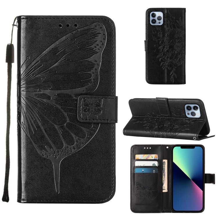 Embossed Butterfly Leather Phone Case, For iPhone 16 Pro, For iPhone 16 Plus, For iPhone 16, For iPhone 15 Pro Max, For iPhone 15 Pro, For iPhone 15 Plus