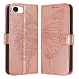 Embossed Butterfly Leather Phone Case, For iPhone 17e / 16e, For iPhone 17 Pro Max, For iPhone 17 Pro, For iPhone 17, For iPhone Air, For iPhone 16 Pro Max