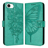 Embossed Butterfly Leather Phone Case, For iPhone 17e / 16e, For iPhone 17 Pro Max, For iPhone 17 Pro, For iPhone 17, For iPhone Air, For iPhone 16 Pro Max