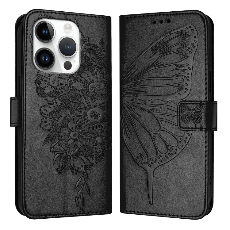 Embossed Butterfly Leather Phone Case, For iPhone 16 Pro, For iPhone 16 Plus, For iPhone 16, For iPhone 15 Pro Max, For iPhone 15 Pro, For iPhone 15 Plus