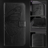 Embossed Butterfly Leather Phone Case, For iPhone 16 Pro, For iPhone 16 Plus, For iPhone 16, For iPhone 15 Pro Max, For iPhone 15 Pro, For iPhone 15 Plus