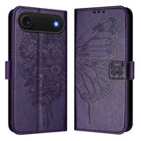 Embossed Butterfly Leather Phone Case, For iPhone 17e / 16e, For iPhone 17 Pro Max, For iPhone 17 Pro, For iPhone 17, For iPhone Air, For iPhone 16 Pro Max