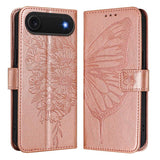 Embossed Butterfly Leather Phone Case, For iPhone 17e / 16e, For iPhone 17 Pro Max, For iPhone 17 Pro, For iPhone 17, For iPhone Air, For iPhone 16 Pro Max