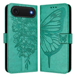 Embossed Butterfly Leather Phone Case, For iPhone 17e / 16e, For iPhone 17 Pro Max, For iPhone 17 Pro, For iPhone 17, For iPhone Air, For iPhone 16 Pro Max